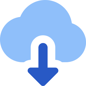 Cloud Download Icon from Core Flat Set
