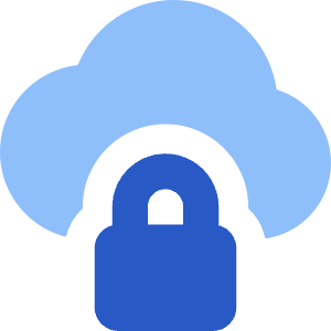 Cloud Lock Icon from Core Flat Set