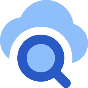 Cloud Search Icon from Core Flat Set