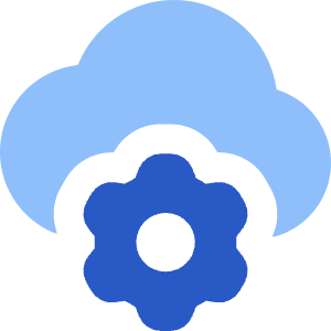 Cloud Setting Gear Icon from Core Flat Set