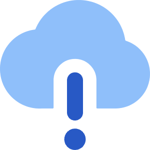 Cloud Warning Icon from Core Flat Set