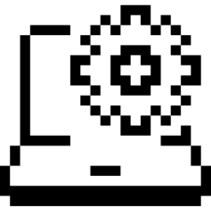 Coding Apps Websites Setting Computer Icon from Pixel - Free Set