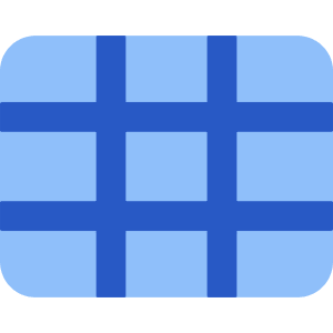 Rectangle Split Nine Icon from Core Flat Set