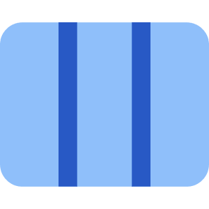 Rectangle Split Thirds Icon from Core Flat Set