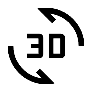 3d Rotation Icon from Outlined Line - Material Symbols Set