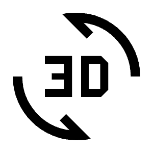 3d Rotation Icon from Sharp Line - Material Symbols Set