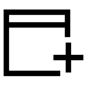 Add Ad Icon from Sharp Line - Material Symbols Set