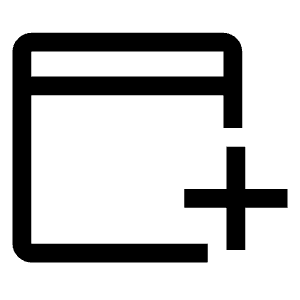 Add Ad Icon from Outlined Line - Material Symbols Set
