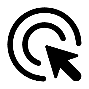 Ads Click Fill Icon from Rounded Fill - Material Symbols Set