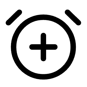 Alarm Add Icon from Rounded Line - Material Symbols Set