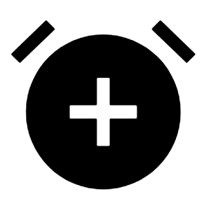 Alarm Add Fill Icon from Sharp Fill - Material Symbols Set