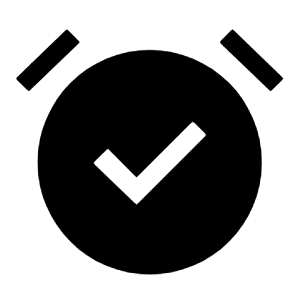 Alarm On Fill Icon from Sharp Fill - Material Symbols Set