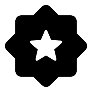 Award Star Fill Icon from Rounded Fill - Material Symbols Set