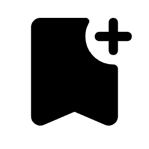 Bookmark Add Fill Icon from Rounded Fill - Material Symbols Set