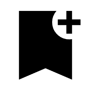 Bookmark Add Fill Icon from Sharp Fill - Material Symbols Set