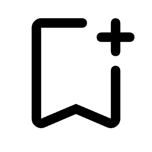Bookmark Add Icon from Rounded Line - Material Symbols Set