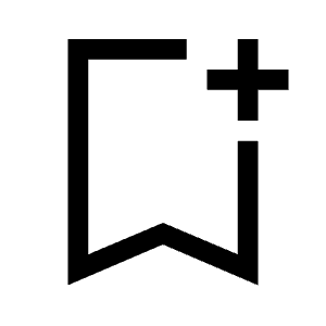 Bookmark Add Icon from Sharp Line - Material Symbols Set