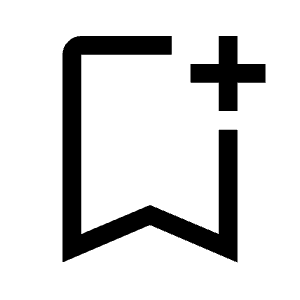 Bookmark Add Icon from Outlined Line - Material Symbols Set