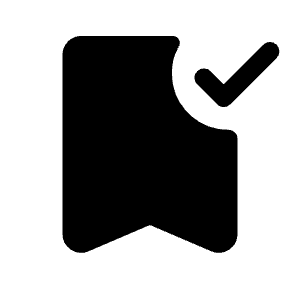 Bookmark Added Fill Icon from Rounded Fill - Material Symbols Set