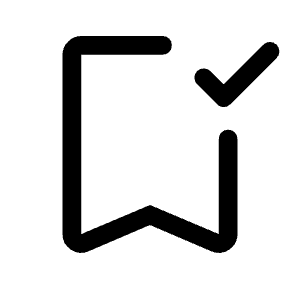 Bookmark Added Icon from Rounded Line - Material Symbols Set