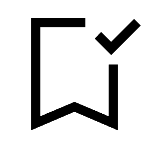 Bookmark Added Icon from Sharp Line - Material Symbols Set