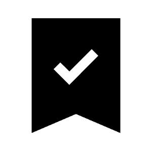 Bookmark Check Fill Icon from Sharp Fill - Material Symbols Set