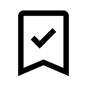 Bookmark Check Icon from Outlined Line - Material Symbols Set