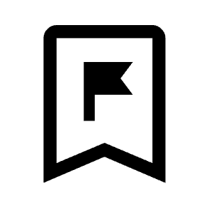 Bookmark Flag Icon from Outlined Line - Material Symbols Set