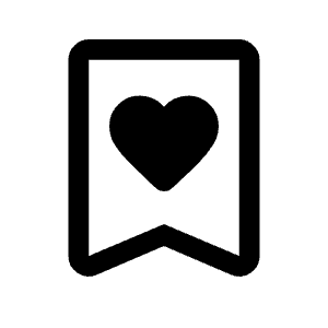 Bookmark Heart Icon from Rounded Line - Material Symbols Set