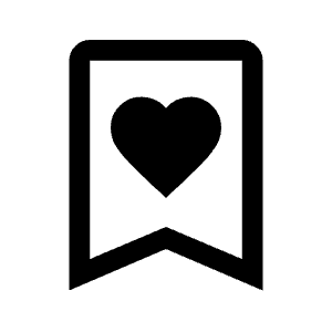 Bookmark Heart Icon from Outlined Line - Material Symbols Set