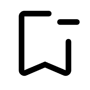 Bookmark Remove Icon from Rounded Line - Material Symbols Set