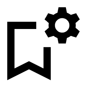 Bookmark Setting Gear Icon from Sharp Line - Streamline Material Free Set