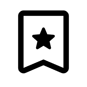 Bookmark Star Icon from Rounded Line - Material Symbols Set