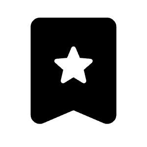 Bookmark Star Fill Icon from Rounded Fill - Material Symbols Set