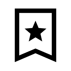 Bookmark Star Icon from Sharp Line - Material Symbols Set