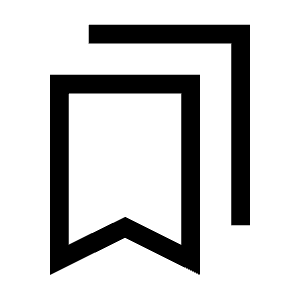 Bookmarks Icon from Sharp Line - Material Symbols Set