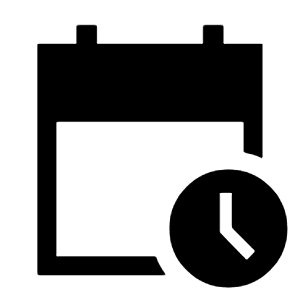 Calendar Clock Fill Icon from Sharp Fill - Material Symbols Set