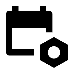 Calendar Setting Bolt Fill Icon from Outlined Fill - Streamline Material Free Set