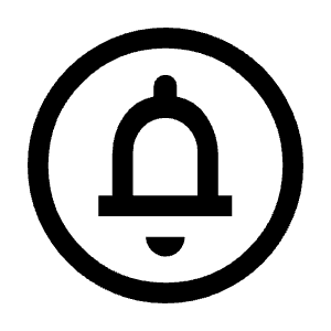 Circle Notifications Icon from Outlined Line - Material Symbols Set