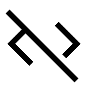 Code Off Icon from Sharp Line - Material Symbols Set