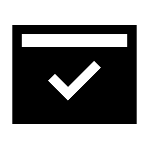 Domain Verification Fill Icon from Sharp Fill - Material Symbols Set