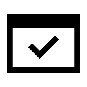 Domain Verification Icon from Sharp Line - Material Symbols Set