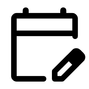 Edit Calendar Icon from Rounded Line - Material Symbols Set