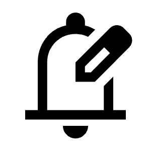 Edit Notifications Icon from Outlined Line - Material Symbols Set