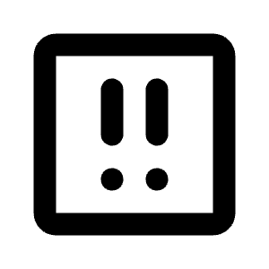 Error Square Medium Icon from Rounded Line - Streamline Material Free Set
