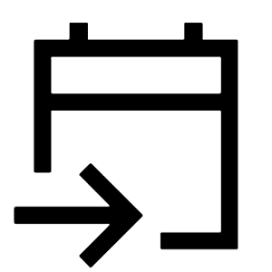 Event Upcoming Icon from Sharp Line - Material Symbols Set