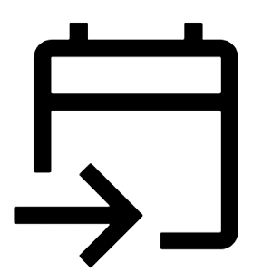 Event Upcoming Icon from Outlined Line - Material Symbols Set