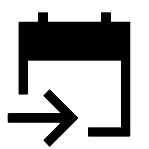 Event Upcoming Fill Icon from Sharp Fill - Material Symbols Set