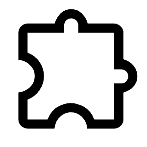 Extension Icon from Rounded Line - Material Symbols Set