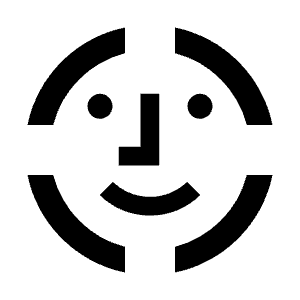 Face Scan Circle Icon from Sharp Line - Streamline Material Free Set